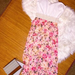 Wild Daisy Strapless Floral Dress EUC SZ XL